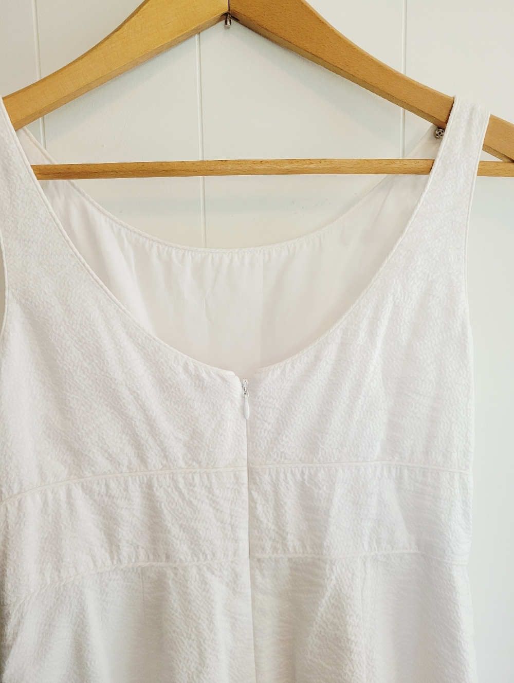 J. Crew white cotton seersucker dress 8p - Picture 4 of 12